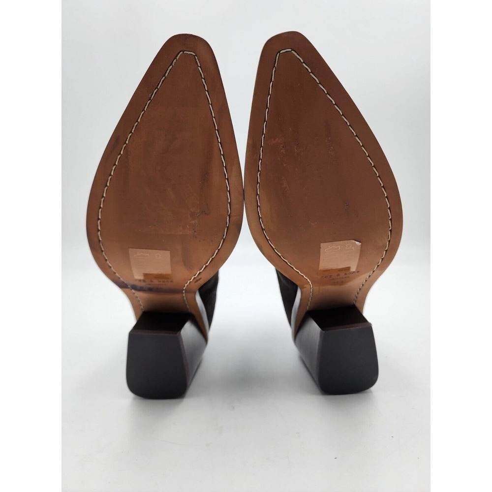 Rag & Bone Razor Chelsea Gray Suede Leather Pointed-toe Ankle Boot 36.5 … - Picture 8 of 15